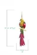 Diamante Parrot Tassel Earrings - Image 3