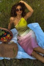 Diane One Shoulder Tie Dye Maxi Dress - Image 7