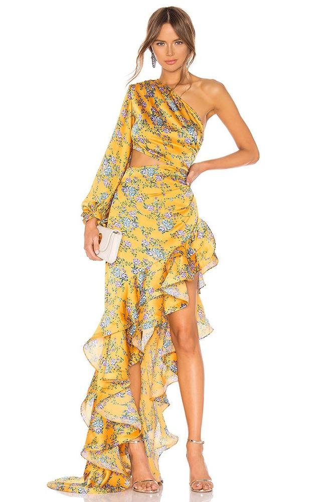 dinah-printed-one-shoulder-ruffle-asymmetry-maxi-dress-sd00207311080-yellow-s-sunfere-338361 Dinah Printed One-shoulder Ruffle Asymmetry Maxi Dress - Image 3