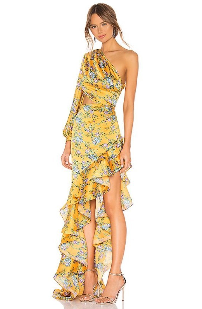 dinah-printed-one-shoulder-ruffle-asymmetry-maxi-dress-sd00207311080-yellow-s-sunfere-715587 Dinah Printed One-shoulder Ruffle Asymmetry Maxi Dress - Image 2