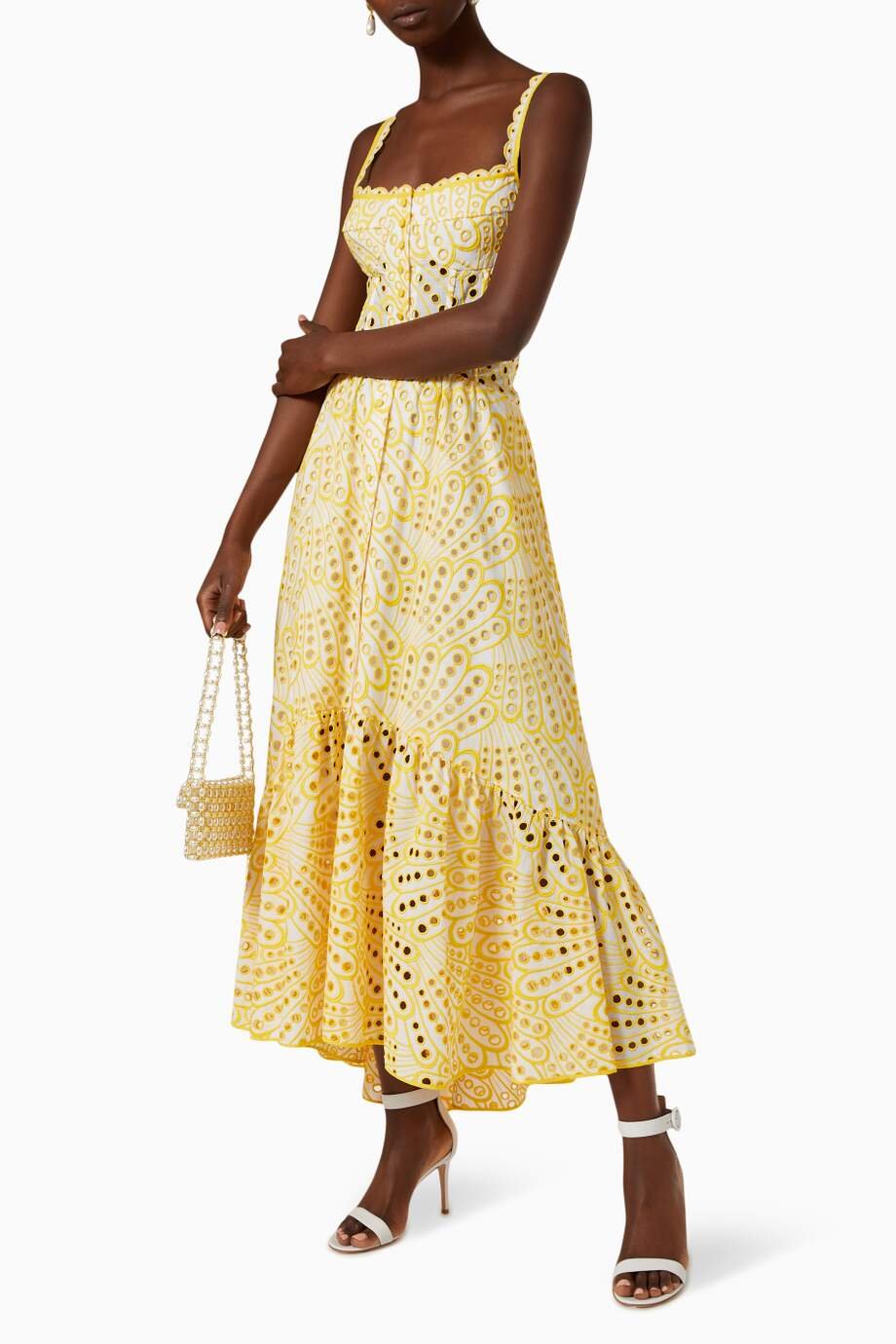 dolly-embroidered-lace-midi-bustier-dress-sd0020516058-yellow-s-sunfere-490991 Dolly Embroidered Lace Midi Bustier Dress - Image 2