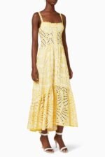 Dolly Embroidered Lace Midi Bustier Dress - Image 3
