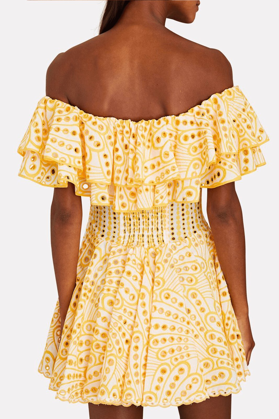 dolly-embroidered-lace-ruffle-bodice-flare-mini-dress-sd0020516051-yellow-s-sunfere-229785 Dolly Embroidered Lace Ruffle Bodice Flare Mini Dress - Image 4