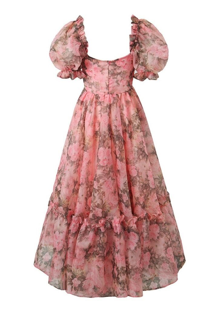 Dolly Printed Sweetheart Ruffle Maxi Dress - Image 8