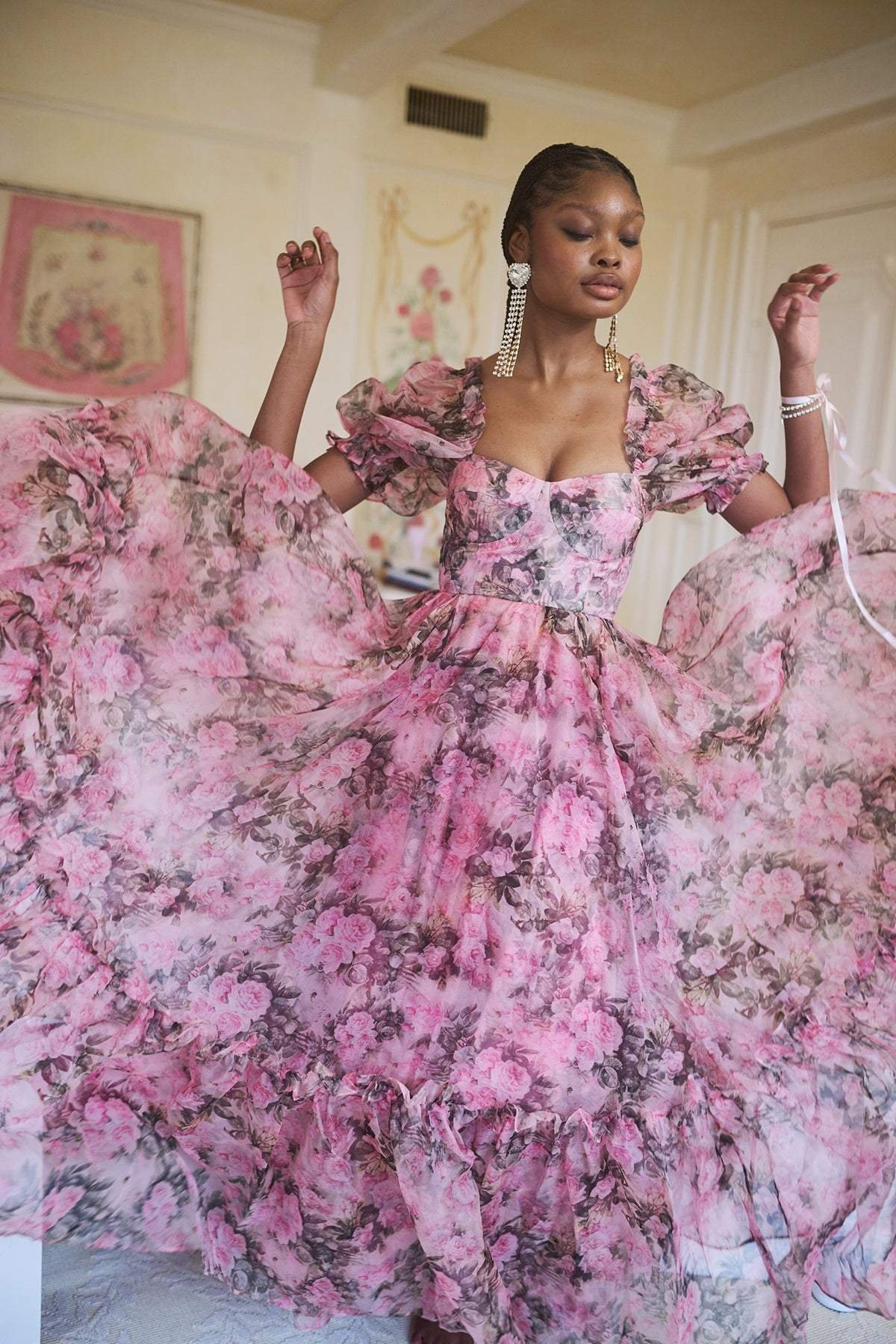 dolly-printed-sweetheart-ruffle-maxi-dress-sd0020630667-pink-s-sunfere-638842 Dolly Printed Sweetheart Ruffle Maxi Dress - Image 1