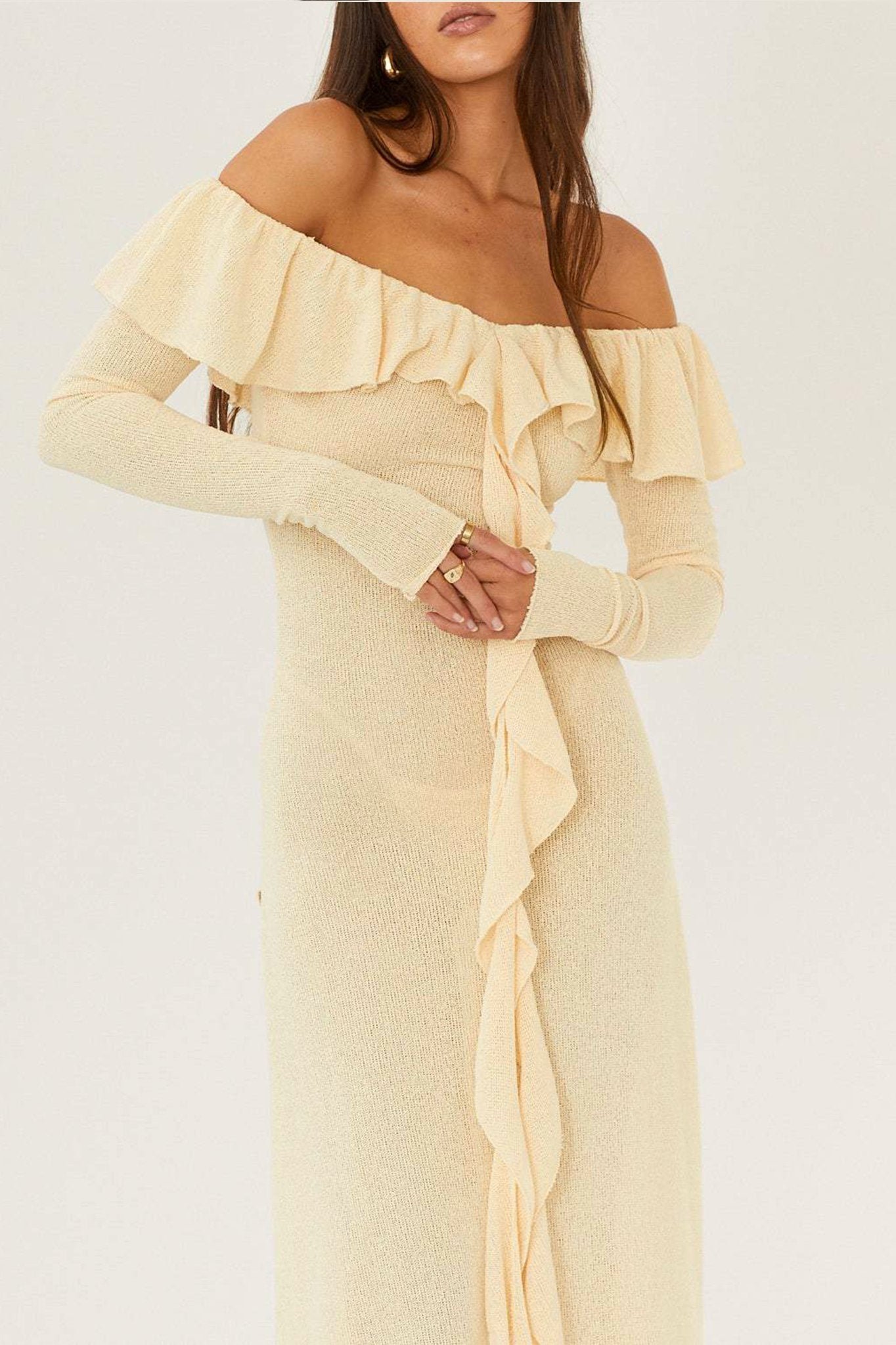 donna-off-shoulder-ruffle-maxi-dress-sd00601192157-yellow-s-sunfere-326815 Donna Off-shoulder Ruffle Maxi Dress - Image 3