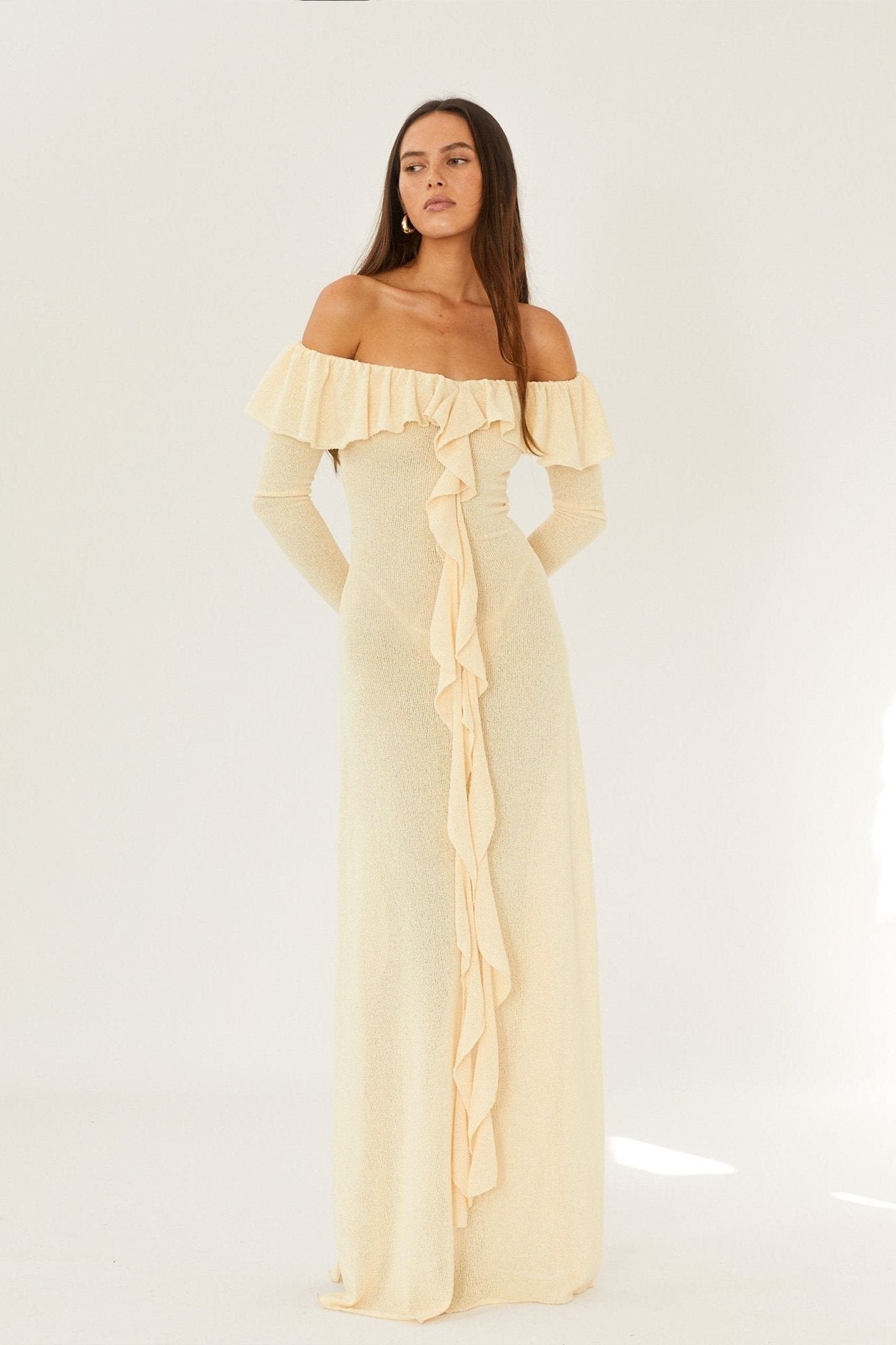 donna-off-shoulder-ruffle-maxi-dress-sd00601192157-yellow-s-sunfere-430024 Donna Off-shoulder Ruffle Maxi Dress - Image 4