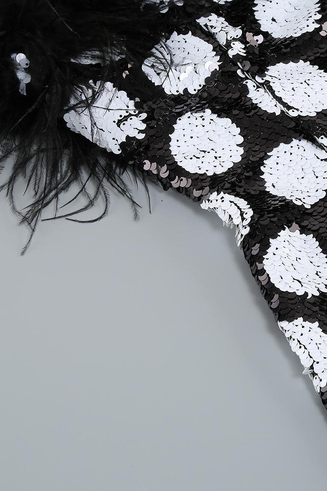 dulcie-sequins-polka-dots-feather-mini-dress-sd00209161493-black-xs-sunfere-375890 Dulcie Sequins Polka Dots Feather Mini Dress - Image 7