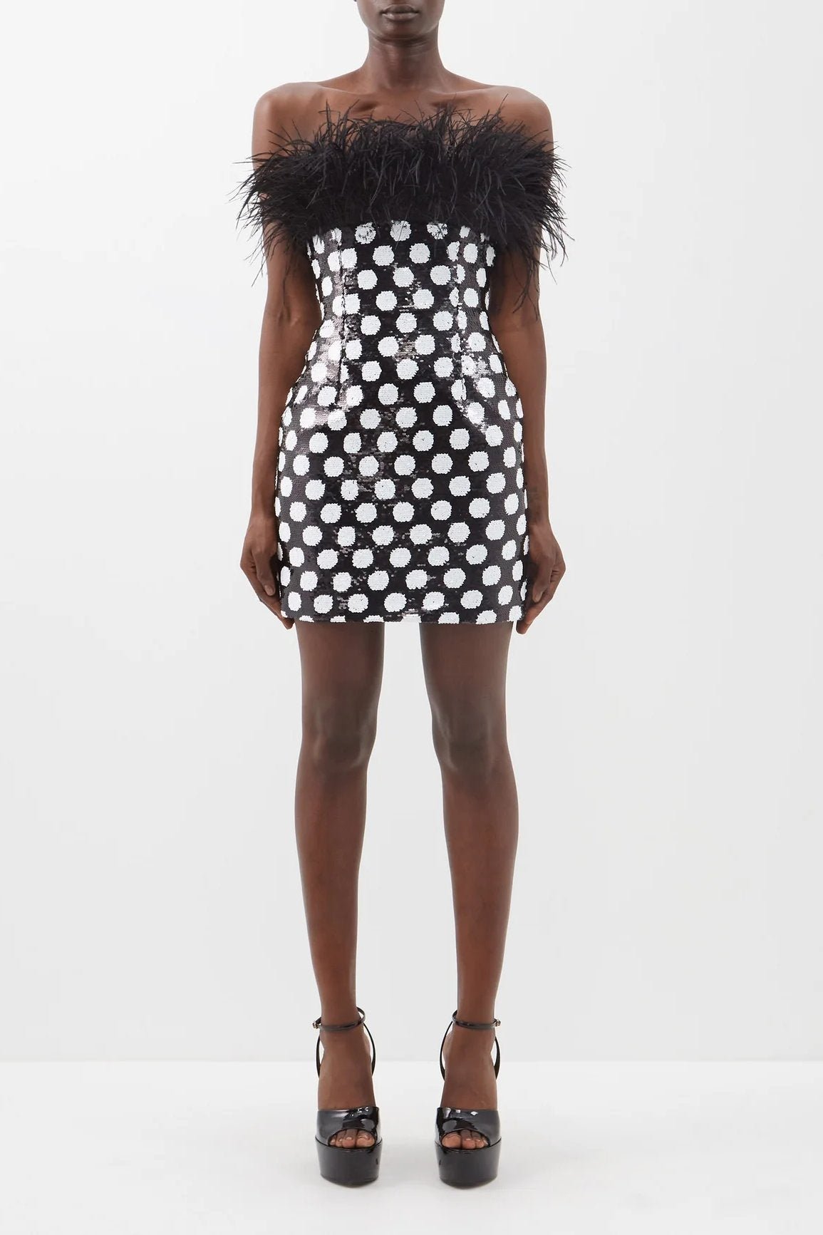 dulcie-sequins-polka-dots-feather-mini-dress-sd00209161493-black-xs-sunfere-557541 Dulcie Sequins Polka Dots Feather Mini Dress - Image 2