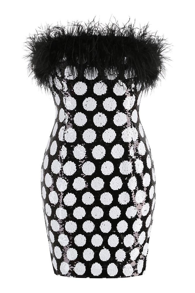 dulcie-sequins-polka-dots-feather-mini-dress-sd00209161493-black-xs-sunfere-766803 Dulcie Sequins Polka Dots Feather Mini Dress - Image 5