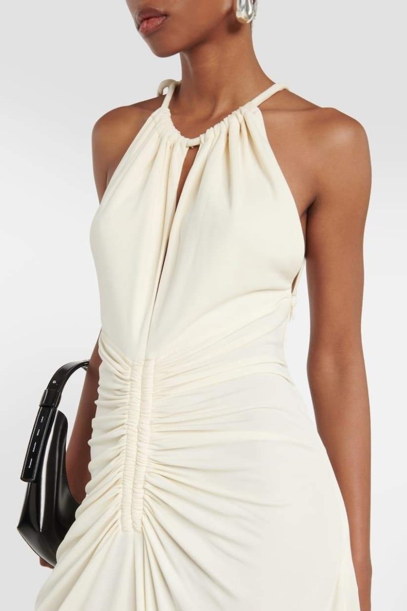 edna-halter-gathered-maxi-dress-sd00603272548-beige-s-sunfere-482856 Edna Halter Gathered Maxi Dress - Image 2