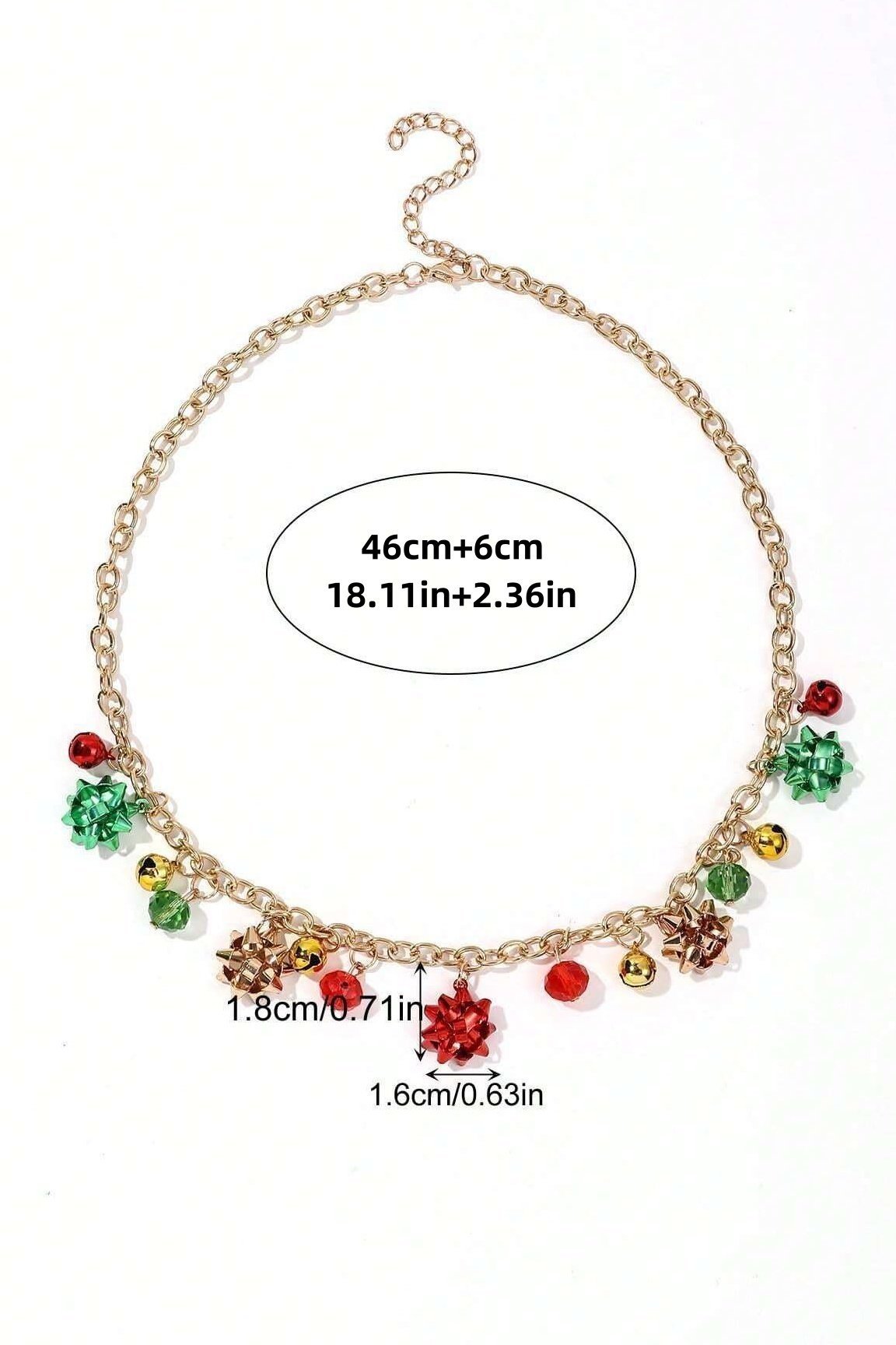eileen-christmas-jingle-bell-alloy-flower-necklace-sa00611091865-multi-sunfere-774006 Eileen Christmas Jingle Bell Alloy Flower Necklace - Image 4