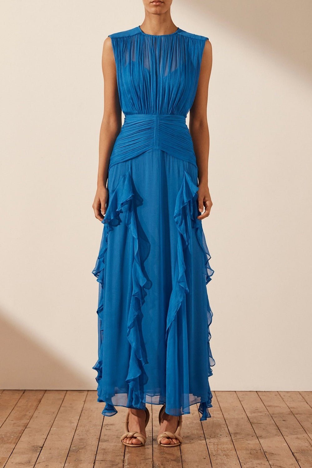 eileen-pleated-round-neck-ruffle-maxi-dress-sd0020516232-blue-s-sunfere-816681 Eileen Pleated Round Neck Ruffle Maxi Dress - Image 2