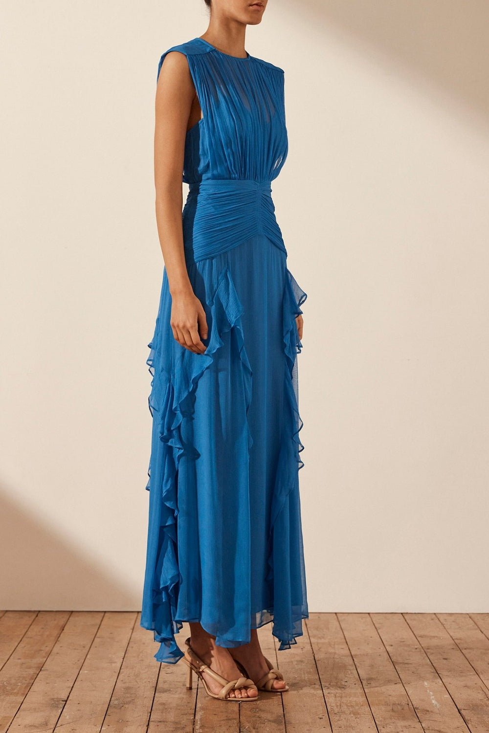 eileen-pleated-round-neck-ruffle-maxi-dress-sd0020516232-blue-s-sunfere-832424 Eileen Pleated Round Neck Ruffle Maxi Dress - Image 3