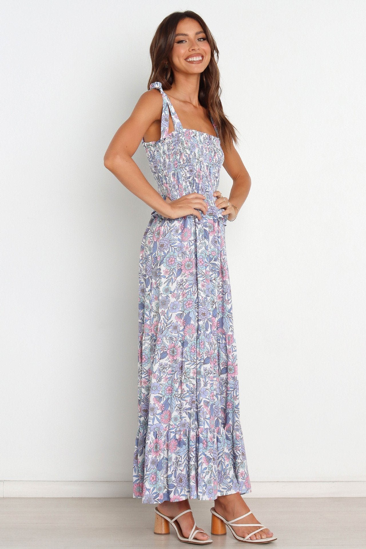 elanore-printed-shirred-bodice-maxi-dress-sd00208081121-purple-s-sunfere-615443 Elanore Printed Shirred Bodice Maxi Dress - Image 3