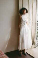 Eleanor Embroidered Sleeveless Midi Dress - Image 3