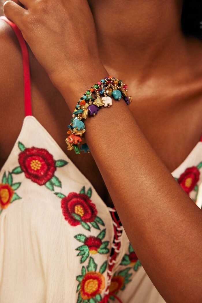 Elephant Retro Braided Bracelet - Image 1