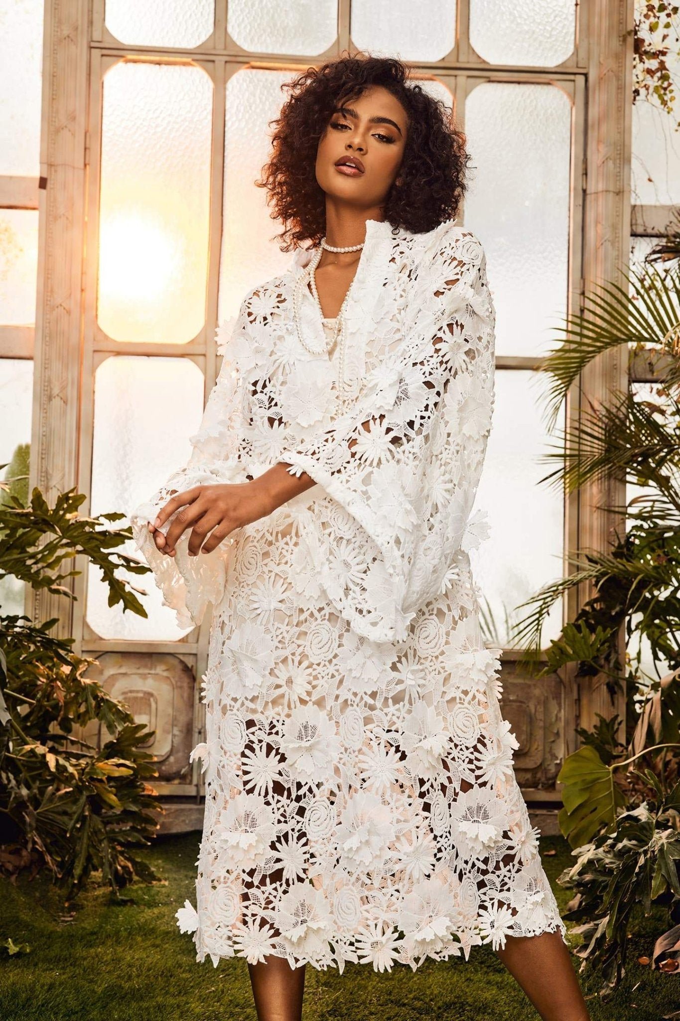 eliza-floral-lace-maxi-caftan-sd00602262344-white-s-sunfere-281294 Eliza Floral Lace Maxi Kaftan - Image 1