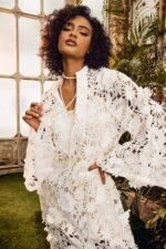 Eliza Floral Lace Maxi Kaftan - Image 5