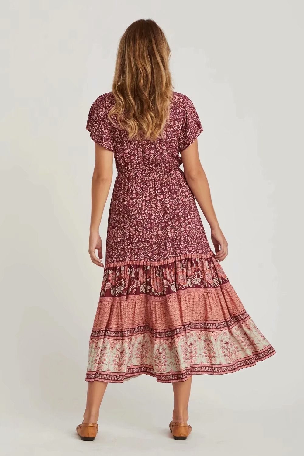 ellie-printed-v-neck-midi-dress-sd0020703749-orange-s-sunfere-620898 Ellie Printed V-neck Midi Dress - Image 2
