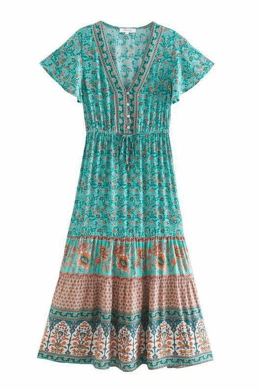 ellie-printed-v-neck-midi-dress-sd0020703749-turquoise-s-sunfere-768471 Ellie Printed V-neck Midi Dress - Image 5