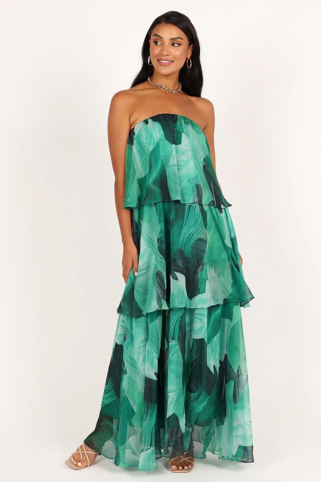 elsie-printed-layered-strapless-maxi-dress-sd00208261251-green-s-sunfere-771660 Elsie Printed Layered Strapless Maxi Dress - Image 2