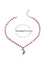 Enamelled Candy Cane Beaded Necklace - Image 3