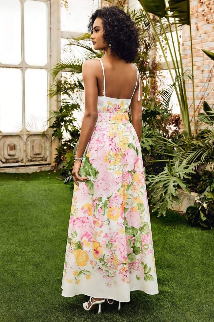Estra Floral Printed Maxi Slip Dress - Image 4