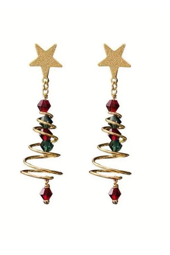 eudora-christmas-tree-drop-earrings-sa00611091863-gold-sunfere-463080 Eudora Christmas Tree Drop Earrings - Image 2