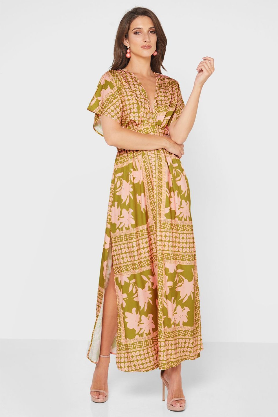 eunice-printed-v-neck-maxi-dress-sd00208031111-olive-s-sunfere-701033 Eunice Printed V-neck Maxi Dress - Image 2