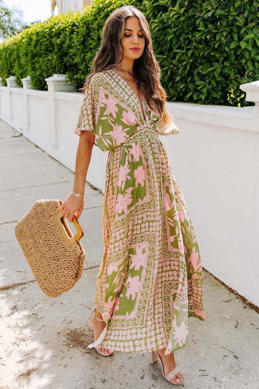 eunice-printed-v-neck-maxi-dress-sd00208031111-olive-s-sunfere-968174 Eunice Printed V-neck Maxi Dress - Image 5