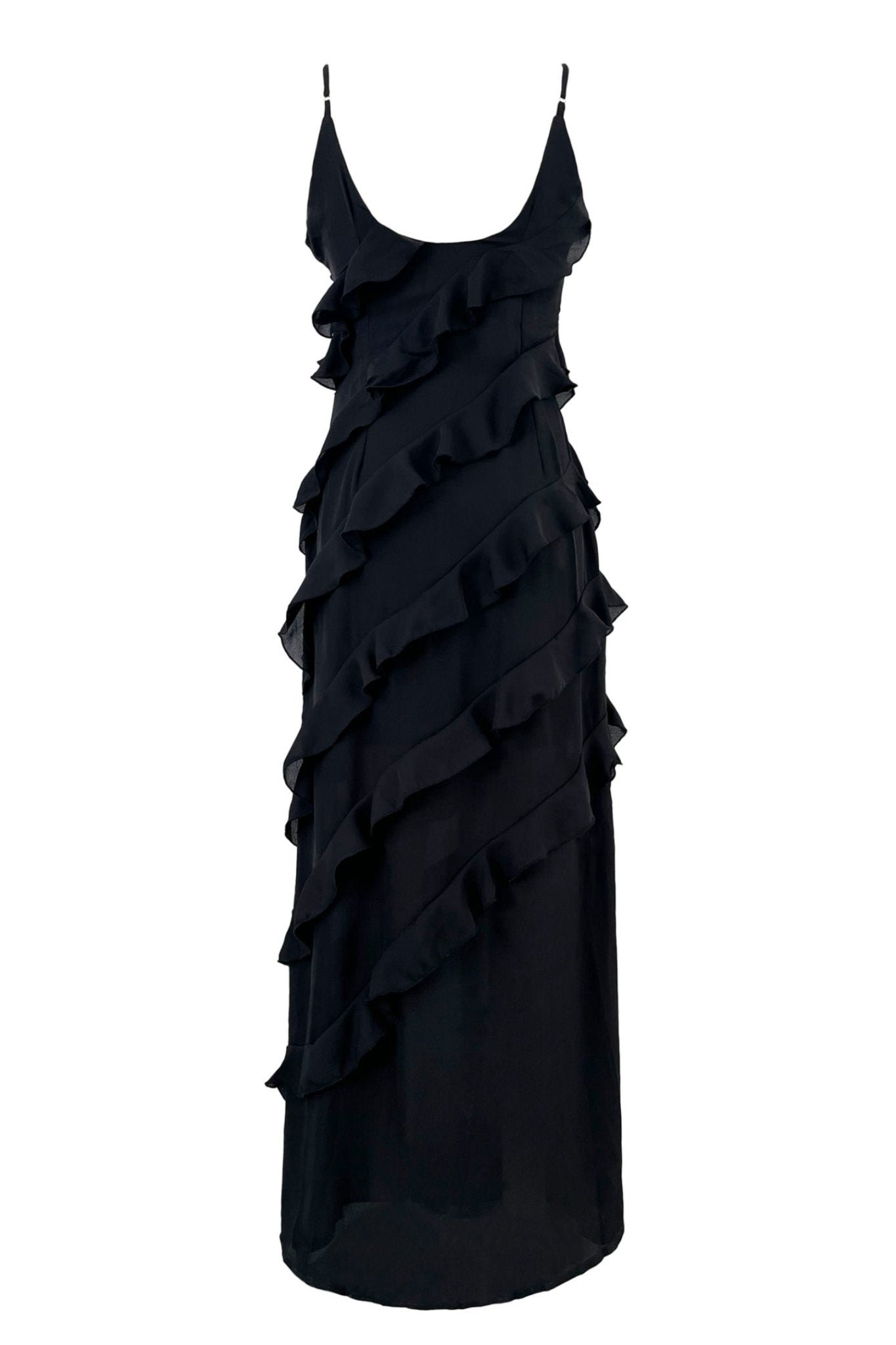 eve-chiffon-ruffled-maxi-slip-dress-sd0020516225-black-s-sunfere-321607 Eve Chiffon Ruffled Maxi Slip Dress - Image 15