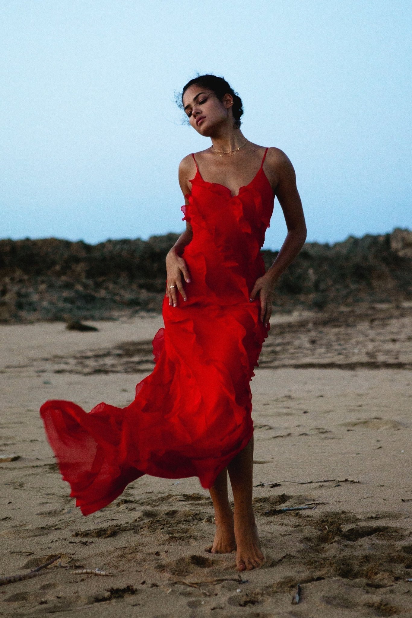 eve-chiffon-ruffled-maxi-slip-dress-sd0020516225-red-s-sunfere-555964 Eve Chiffon Ruffled Maxi Slip Dress - Image 2