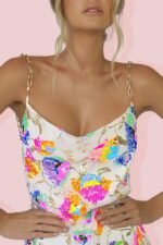 Fanny Embroidered Sequins Backless Mini Dress - Image 3