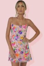 Fanny Embroidered Sequins Backless Mini Dress - Image 6