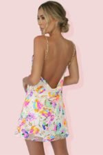 Fanny Embroidered Sequins Backless Mini Dress - Image 2