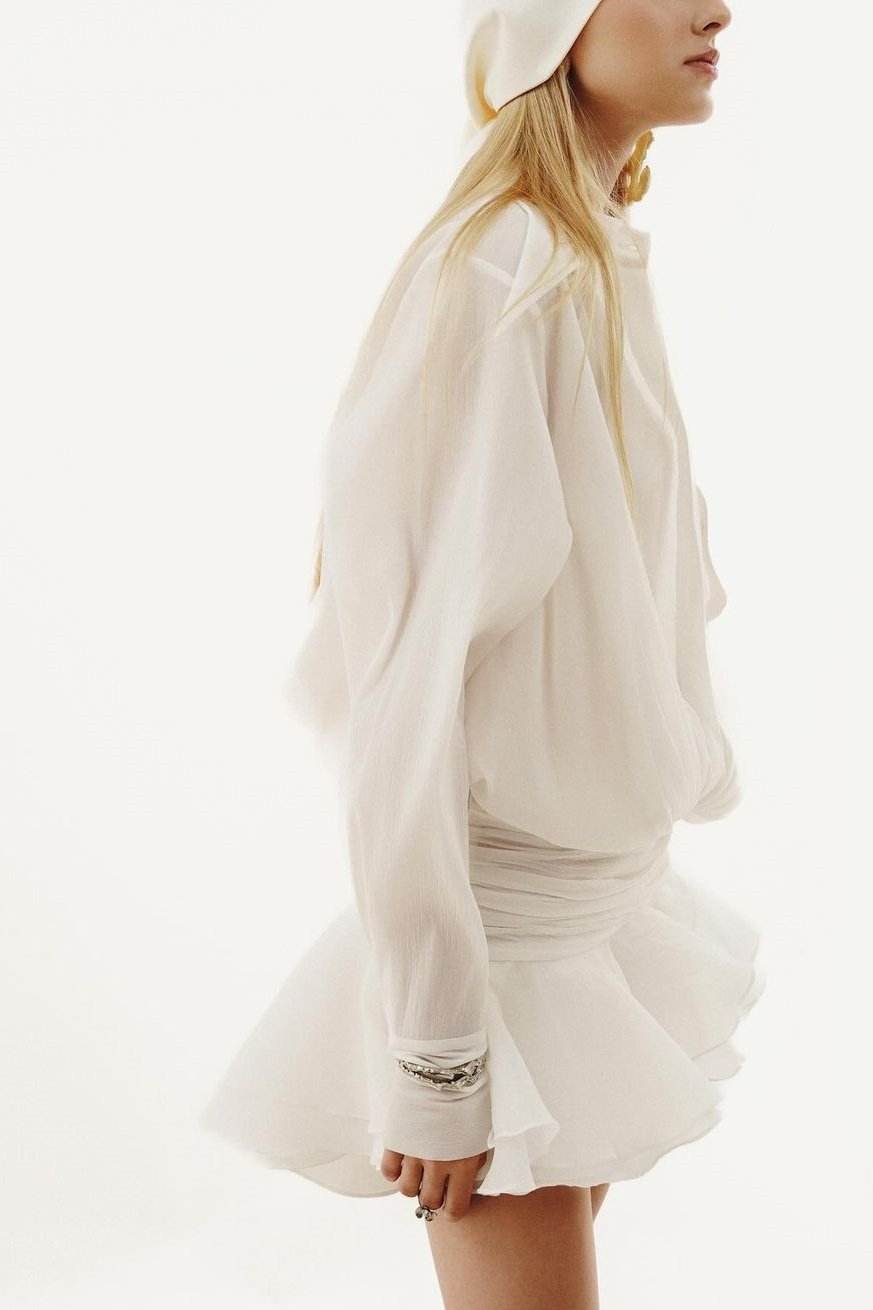 felicia-chiffon-mini-shirt-dress-sd00601192161-white-s-sunfere-886759 Felicia Chiffon Mini Shirt Dress - Image 5