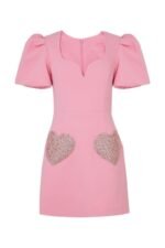Felicia Diamante Heart Mini Dress - Image 5
