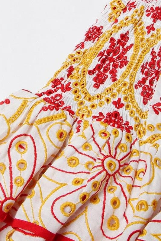fiona-printed-embroidered-off-shoulder-mini-dress-sd00602282360-red-s-sunfere-109471 Fiona Printed Embroidered Off-shoulder Mini Dress - Image 7