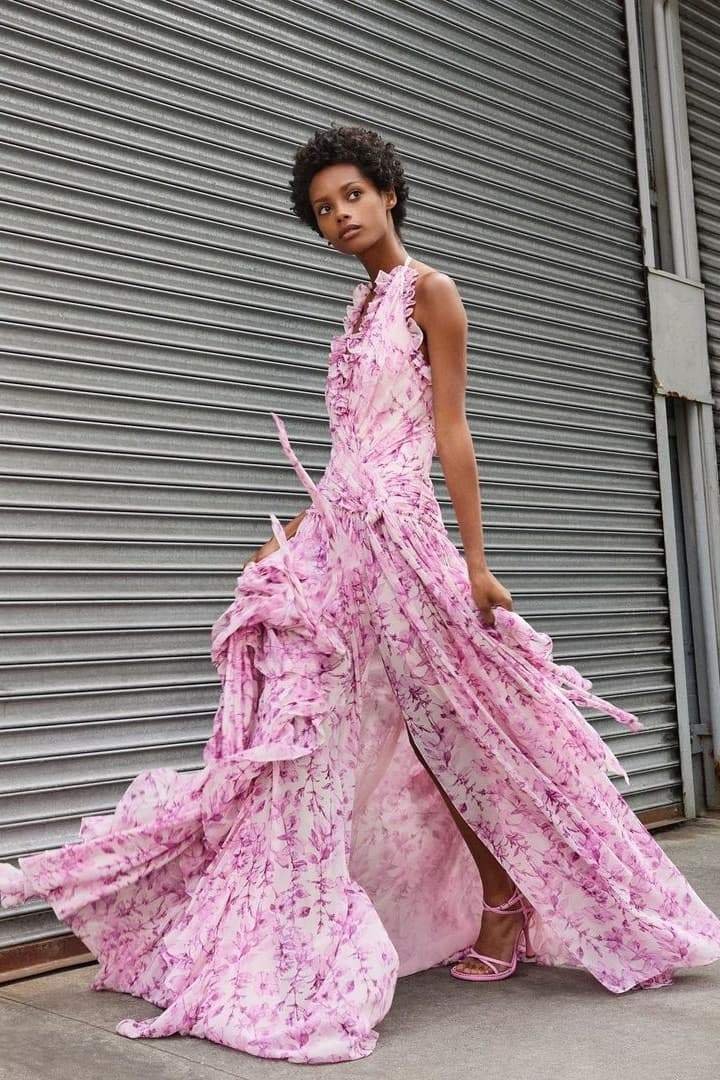 gabrielle-halterneck-ruffle-maxi-dress-sd00603292576-pink-s-sunfere-245942 Gabrielle Halterneck Ruffle Maxi Dress - Image 1