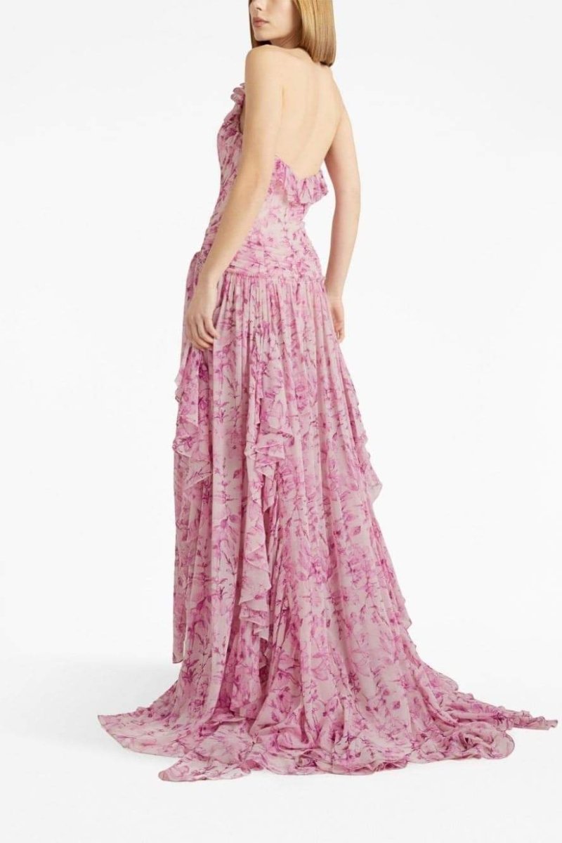 gabrielle-halterneck-ruffle-maxi-dress-sd00603292576-pink-s-sunfere-294672 Gabrielle Halterneck Ruffle Maxi Dress - Image 3