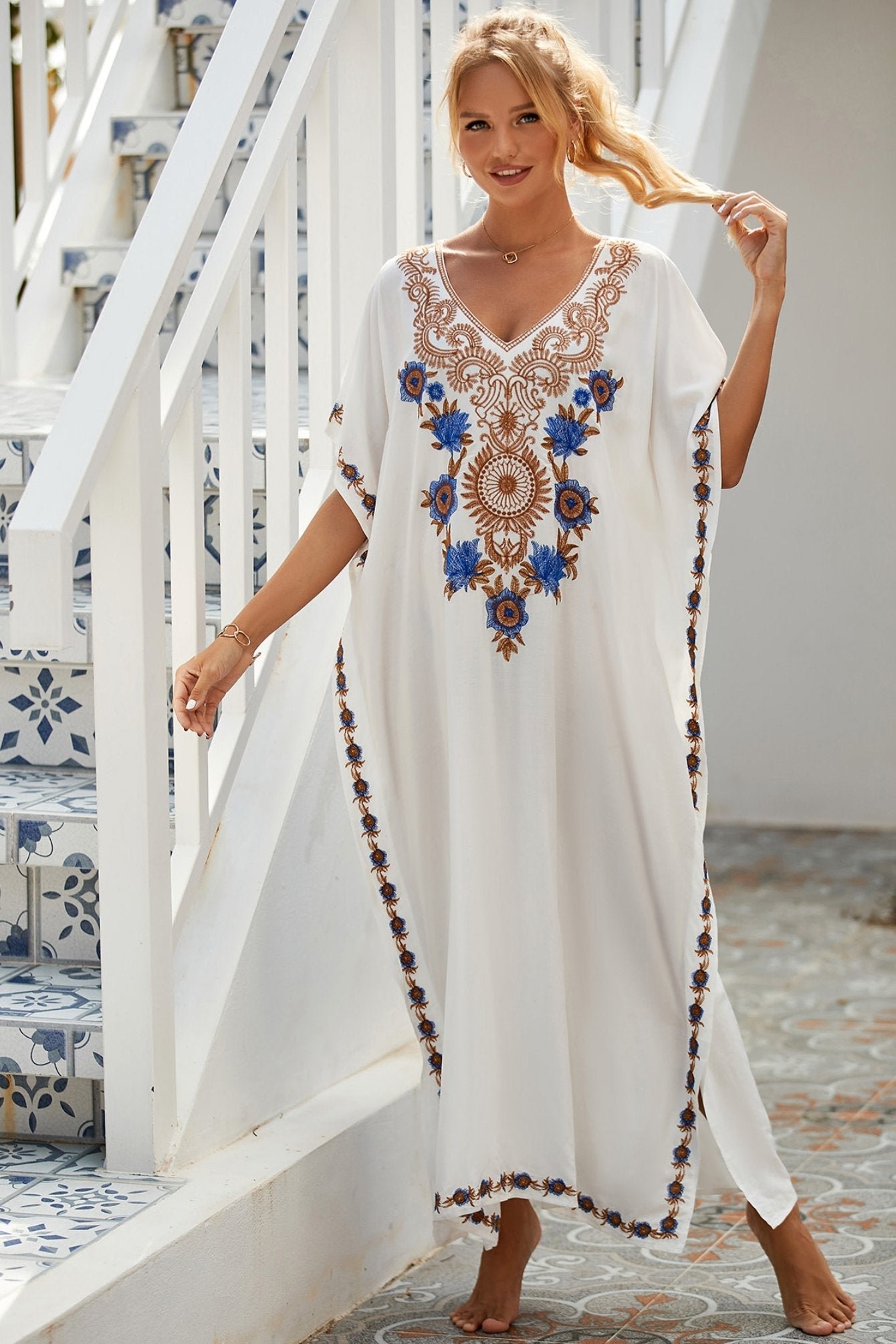 gene-embroidered-maxi-kaftan-sw0020710816-white-one-size-sunfere-143370 Gene Embroidered Maxi Kaftan - Image 5