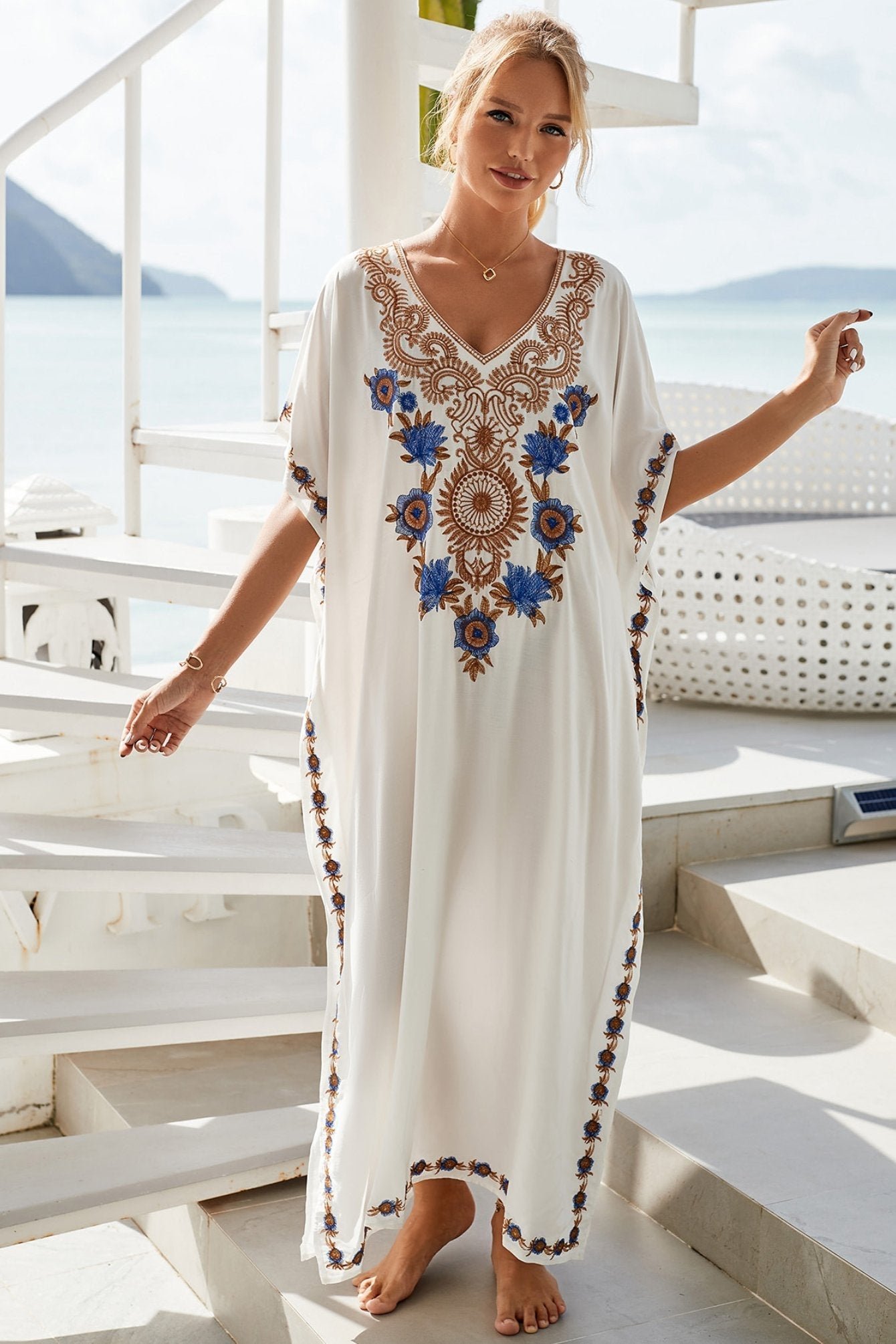 gene-embroidered-maxi-kaftan-sw0020710816-white-one-size-sunfere-555811 Gene Embroidered Maxi Kaftan - Image 4