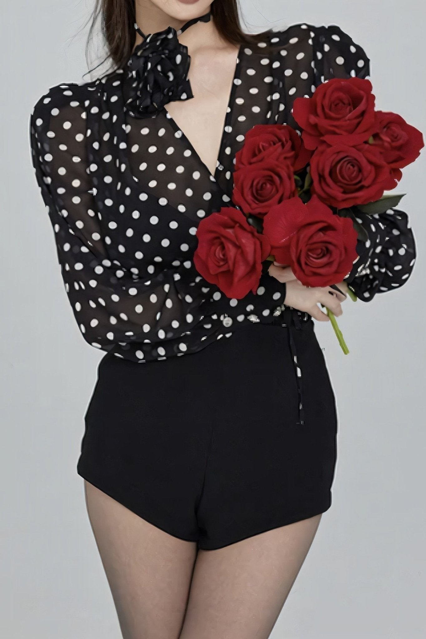 gilda-polka-dot-long-sleeve-blouse-st00602022264-black-s-sunfere-798309 Gilda Polka Dot Long Sleeve Blouse - Image 5
