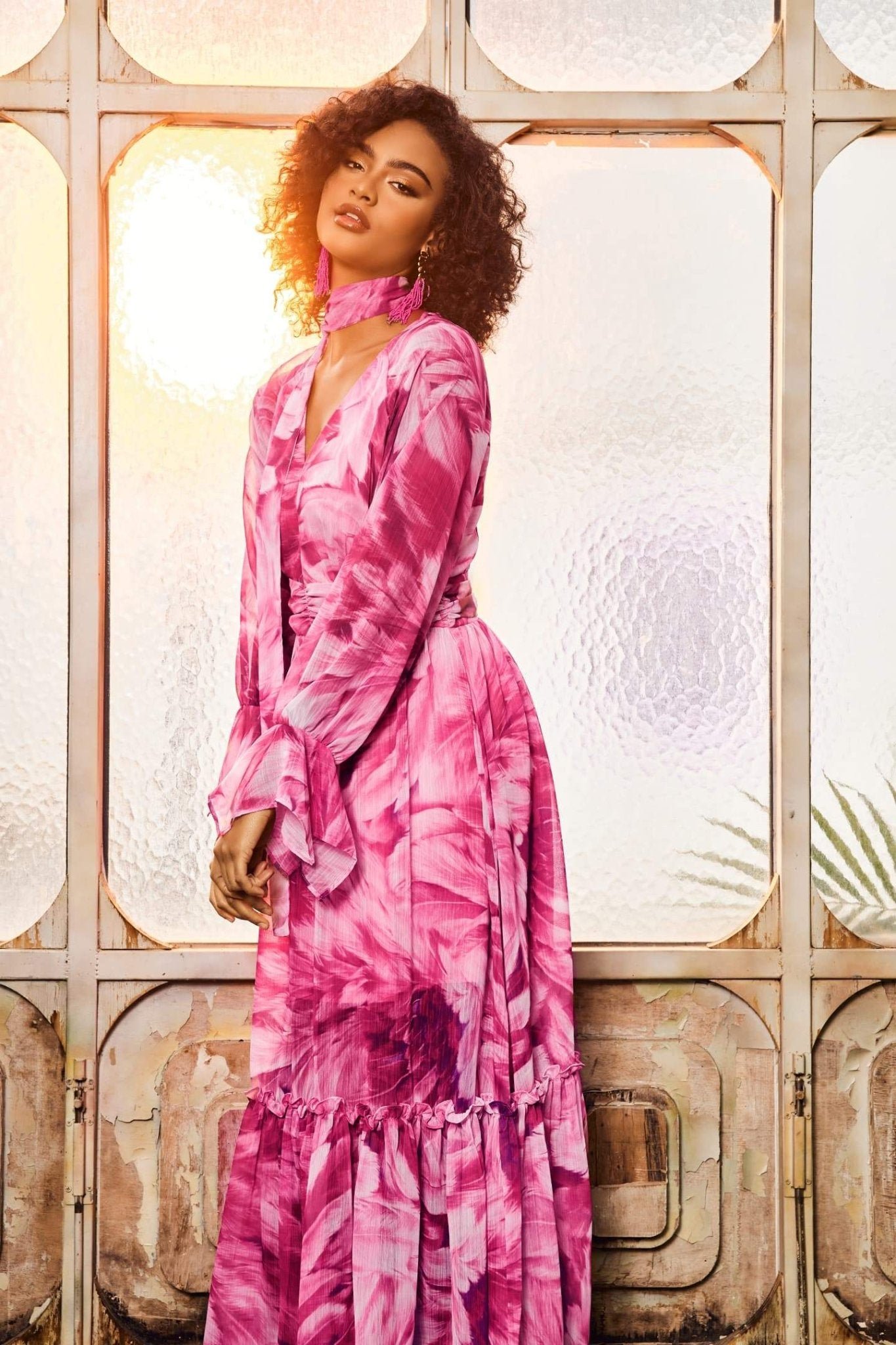 gilda-v-neck-chiffon-maxi-dress-sd00602262314-pink-s-sunfere-503318 Gilda V-neck Chiffon Maxi Dress - Image 4
