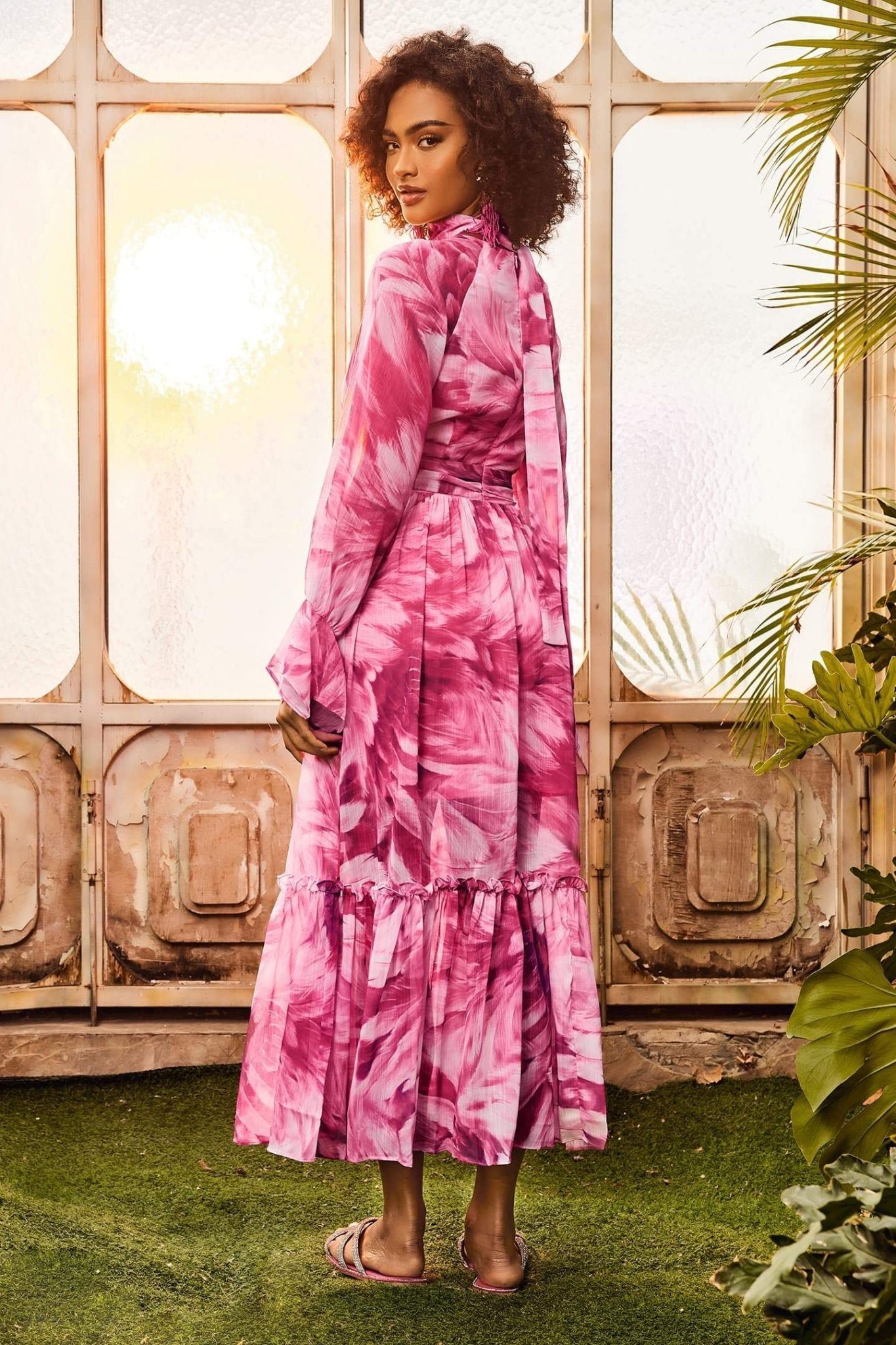 gilda-v-neck-chiffon-maxi-dress-sd00602262314-pink-s-sunfere-637748 Gilda V-neck Chiffon Maxi Dress - Image 2