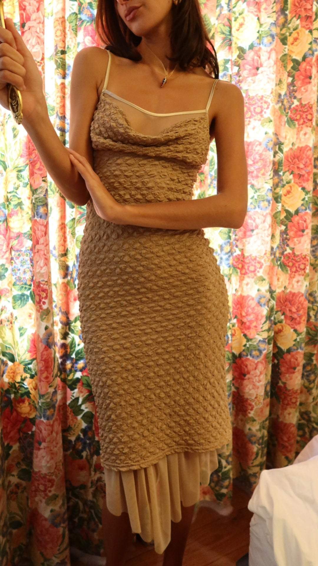 gill-layered-textured-flare-midi-dress-sd00211061827-khaki-s-sunfere-601635 Gill Layered Textured Flare Midi Dress - Image 5