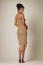 Gill Layered Textured Flare Midi Dress - Image 2