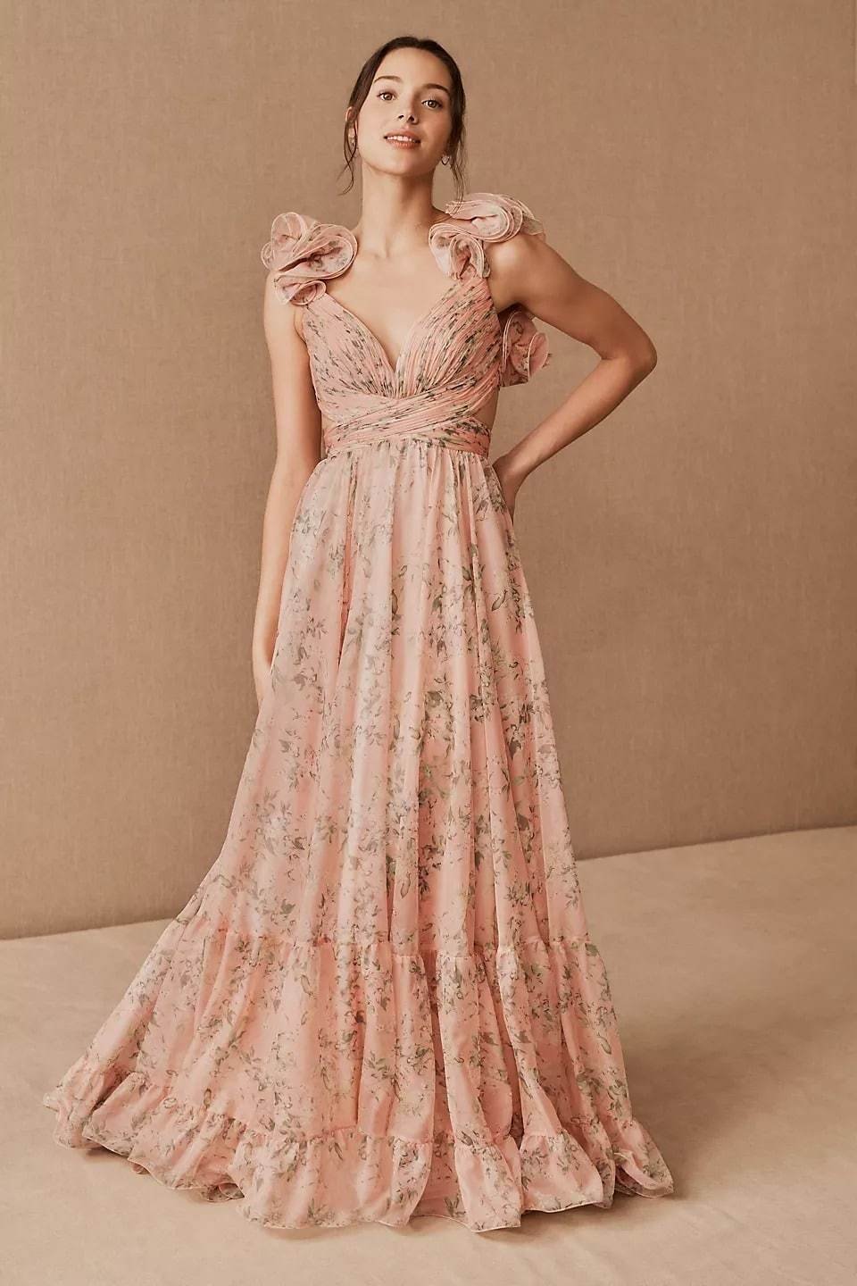 ginny-printed-ruffle-lace-up-chiffon-maxi-dress-sd0020621507-pink-s-sunfere-413935 Ginny Printed Ruffle Lace Up Chiffon Maxi Dress - Image 4