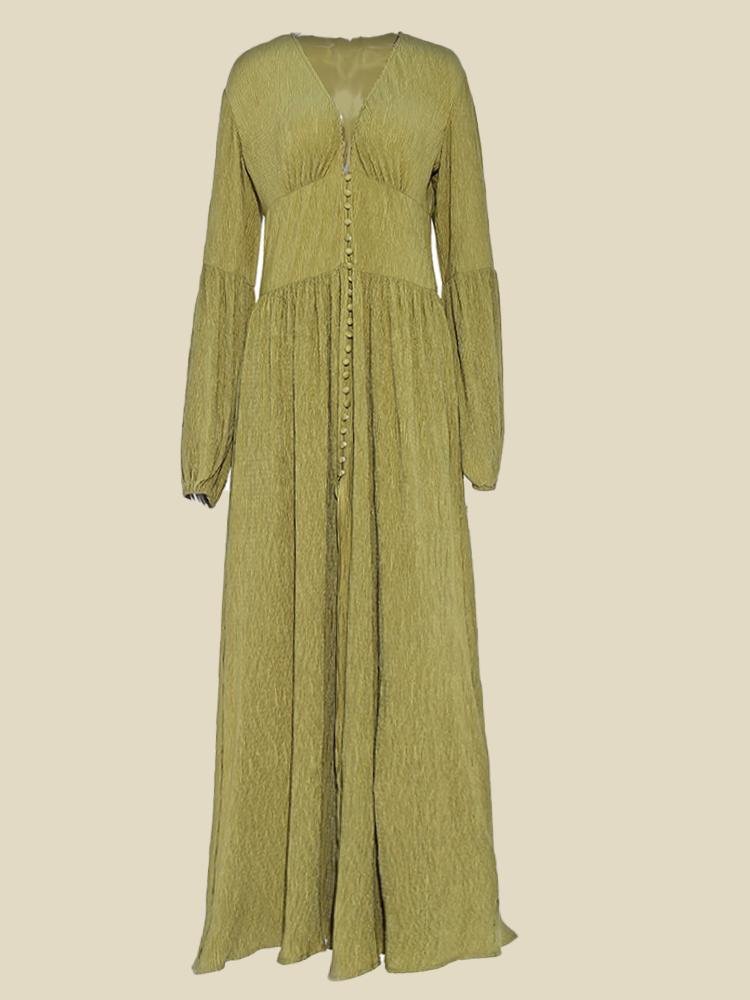 giselle-v-neck-plisse-maxi-milkmaid-dress-sd0020516287-off-white-s-sunfere-218340 Giselle V-neck Plisse Maxi Milkmaid Dress - Image 6